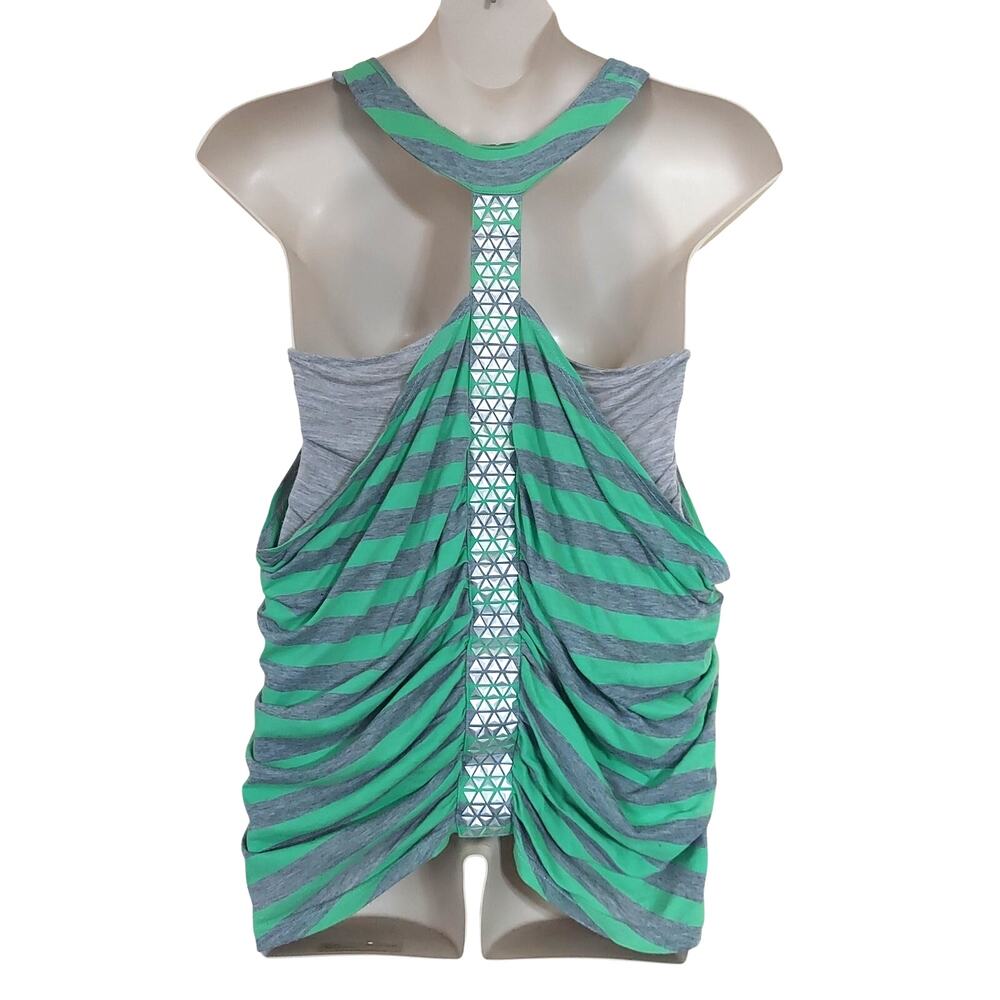 Miss Me Women's Layered Multicolor Striped Embellished Sequined Tank Top - Picture 3 of 7